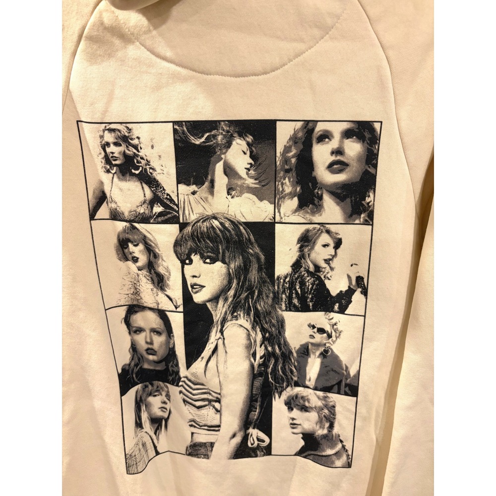 Official Taylor Swift The Eras Tour Beige Photo Collage Hoodie Coquette Cottage